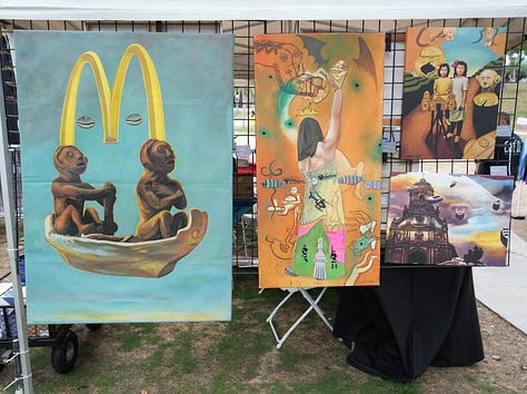 Gallery of photos of people and vendors, performers, attendees at FPAC 2023.