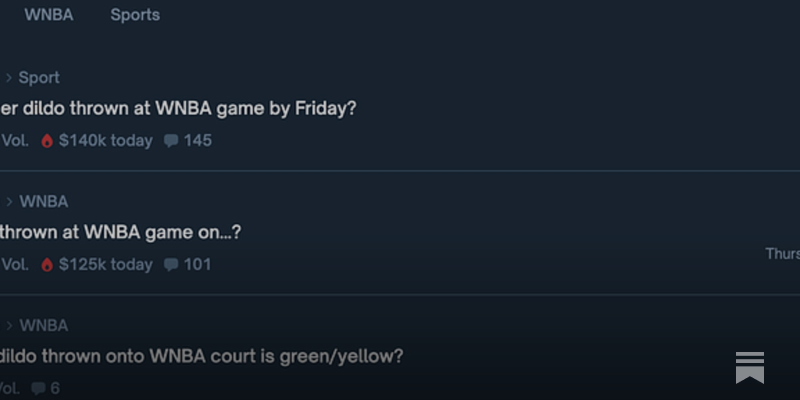 The Takeaway: Of Betting On [REDACTED] At WNBA Games And Other Nonsense At  Polymarket And Offshore Sportsbooks