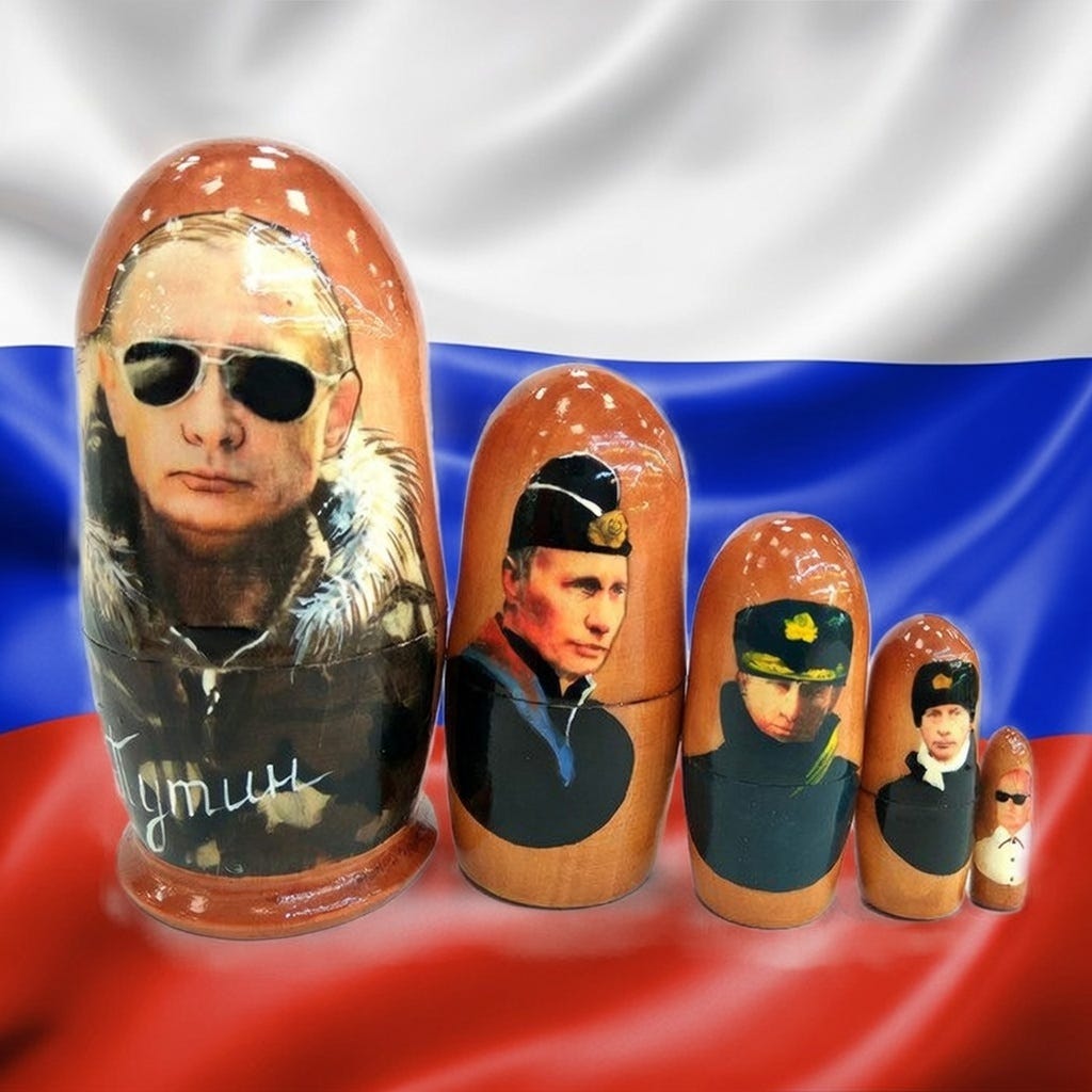 A group of russian dolls with faces on them

AI-generated content may be incorrect.
