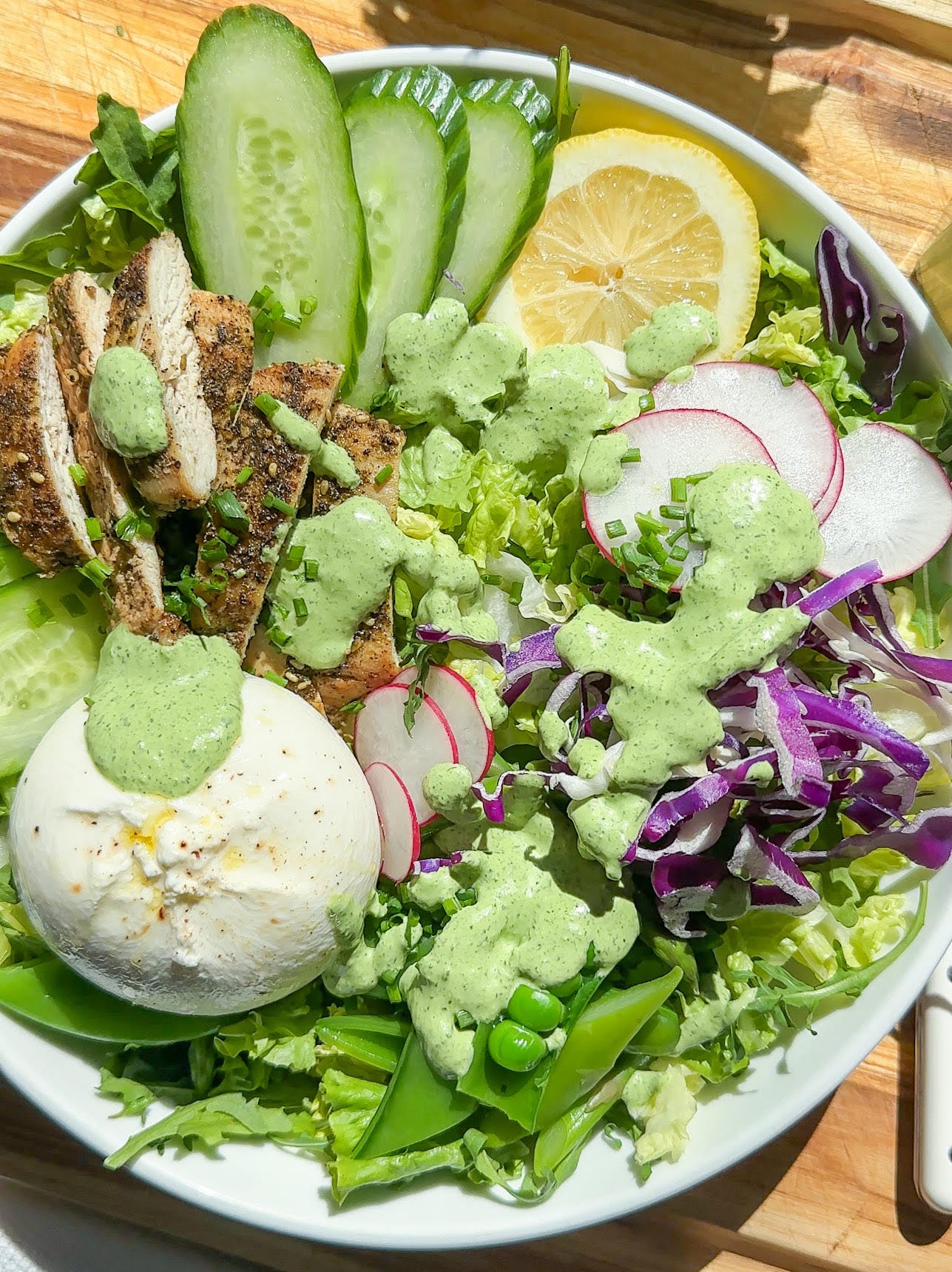 Copycat Sweetgreen Green Goddess + Burrata Salad