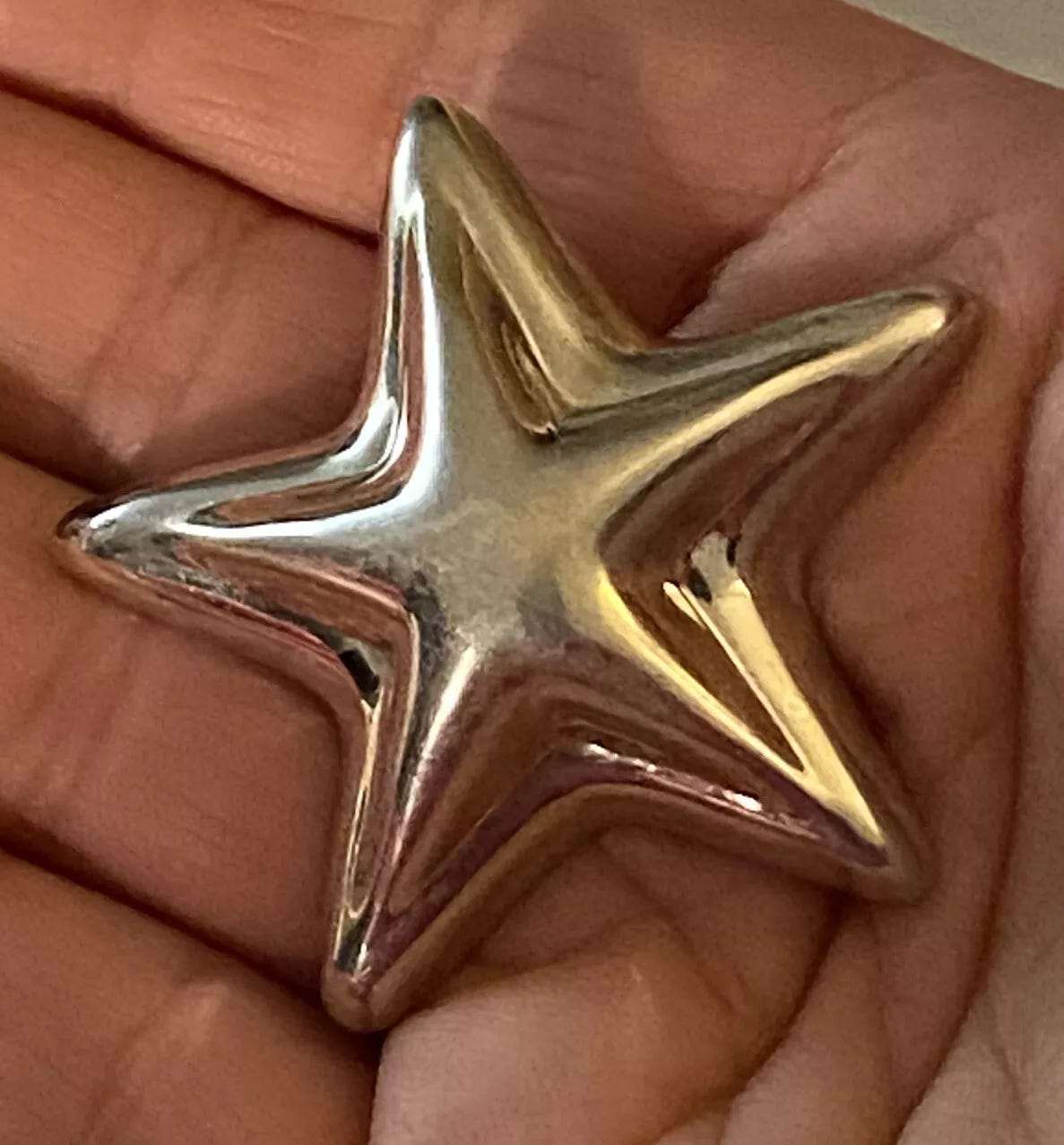 Modernist TURE 925 Sterling Silver - Vintage Star Beaded Brooch Pin - Picture 1 of 3