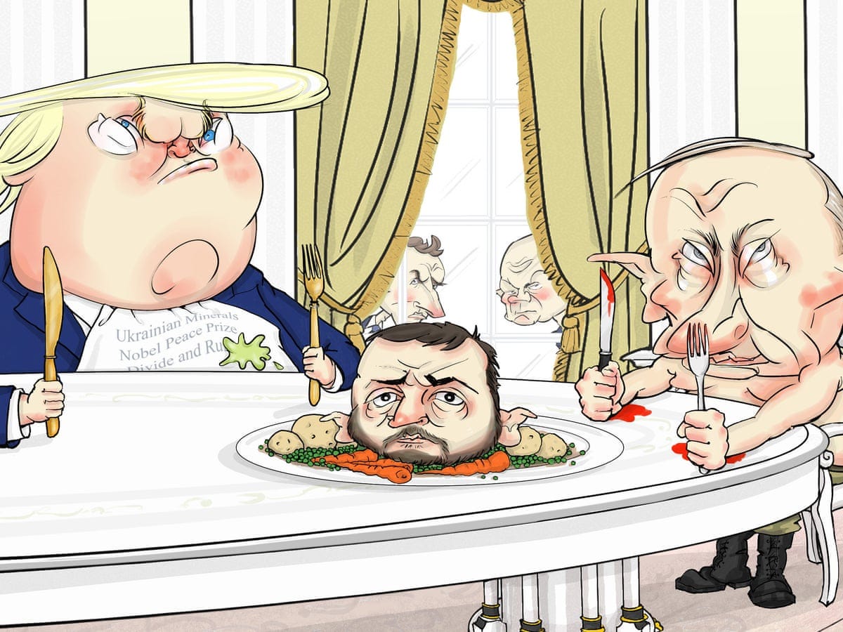 Nicola Jennings on what's on the table for Trump and Putin – cartoon |  Nicola Jennings | The Guardian