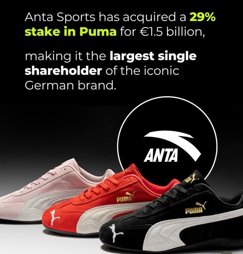 Anta's Puma Investment: Leverage and Influence in Global Brand Ecosystems | Hale Topaloglu posted on the topic | LinkedIn Anta's Puma Investment: Leverage and Influence in Global Brand Ecosystems | Hale Topaloglu posted on the topic | LinkedIn