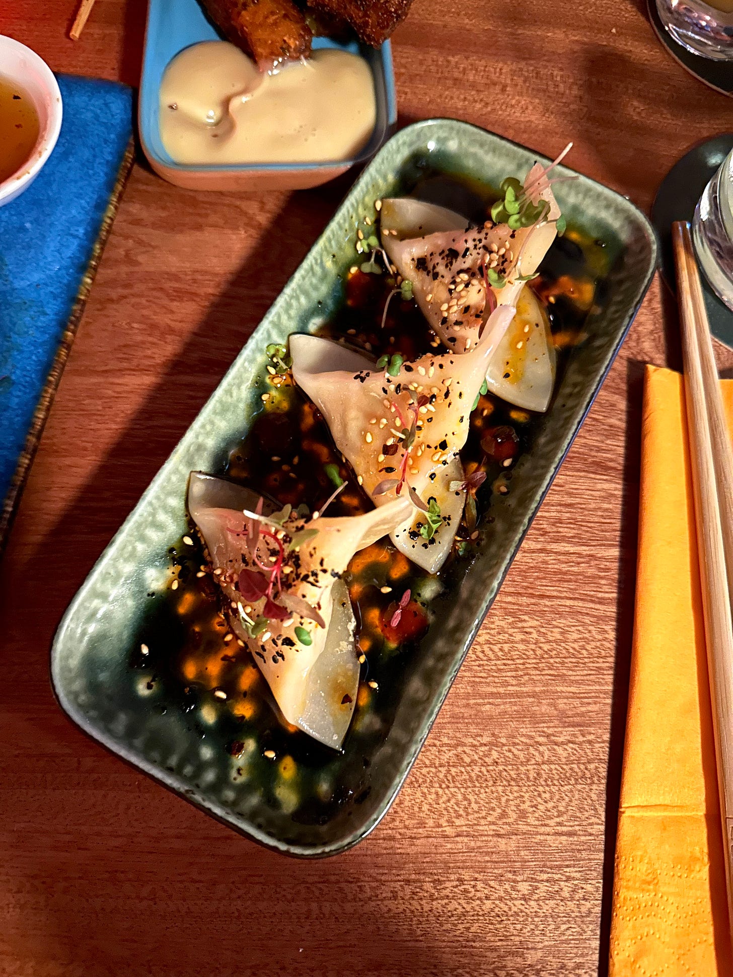 13 spice crayfish dumplings at Sister7 Fidelity Studios