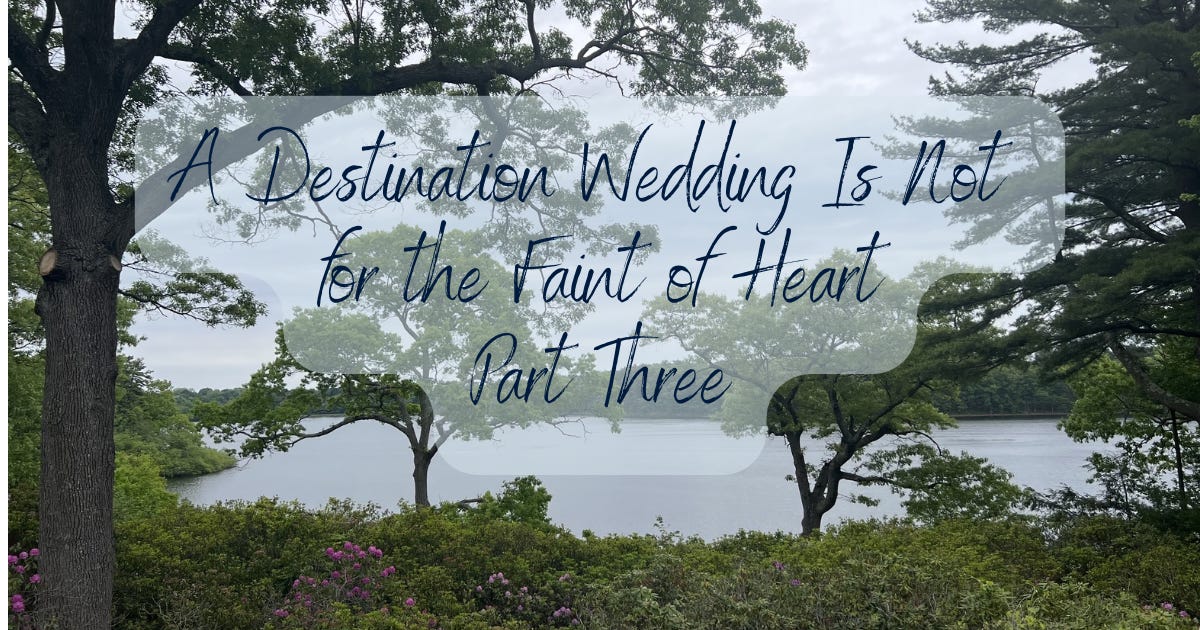 A Destination Wedding Is Not for the Faint of Heart (Part 3)