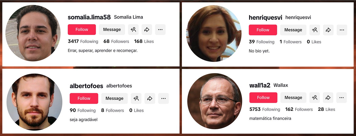 fake followers with StyleGAN profile images