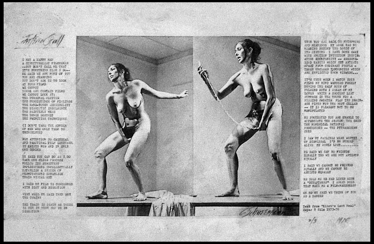 Interior Scroll [Carolee Schneemann] | Sartle - Rogue Art History