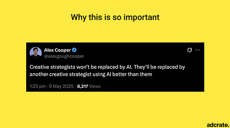 AI creative ad strategist a job that might fit me! I think
