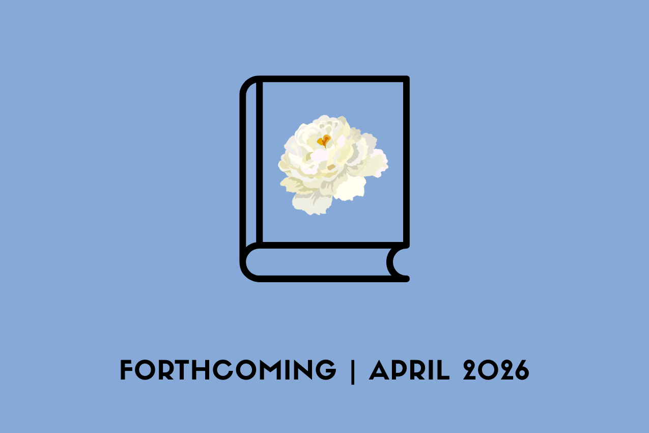 A stylized black-line book icon set against a muted blue background, featuring a cream-and-yellow blossom on the cover. This graphic marks the forthcoming April 2026 release of "What We Are Seeking," featured in The Subtext Review’s In Passing column. A stylized black-line book icon set against a muted blue background, featuring a cream-and-yellow blossom on the cover. This graphic marks the forthcoming April 2026 release of "What We Are Seeking," featured in The Subtext Review’s In Passing column.