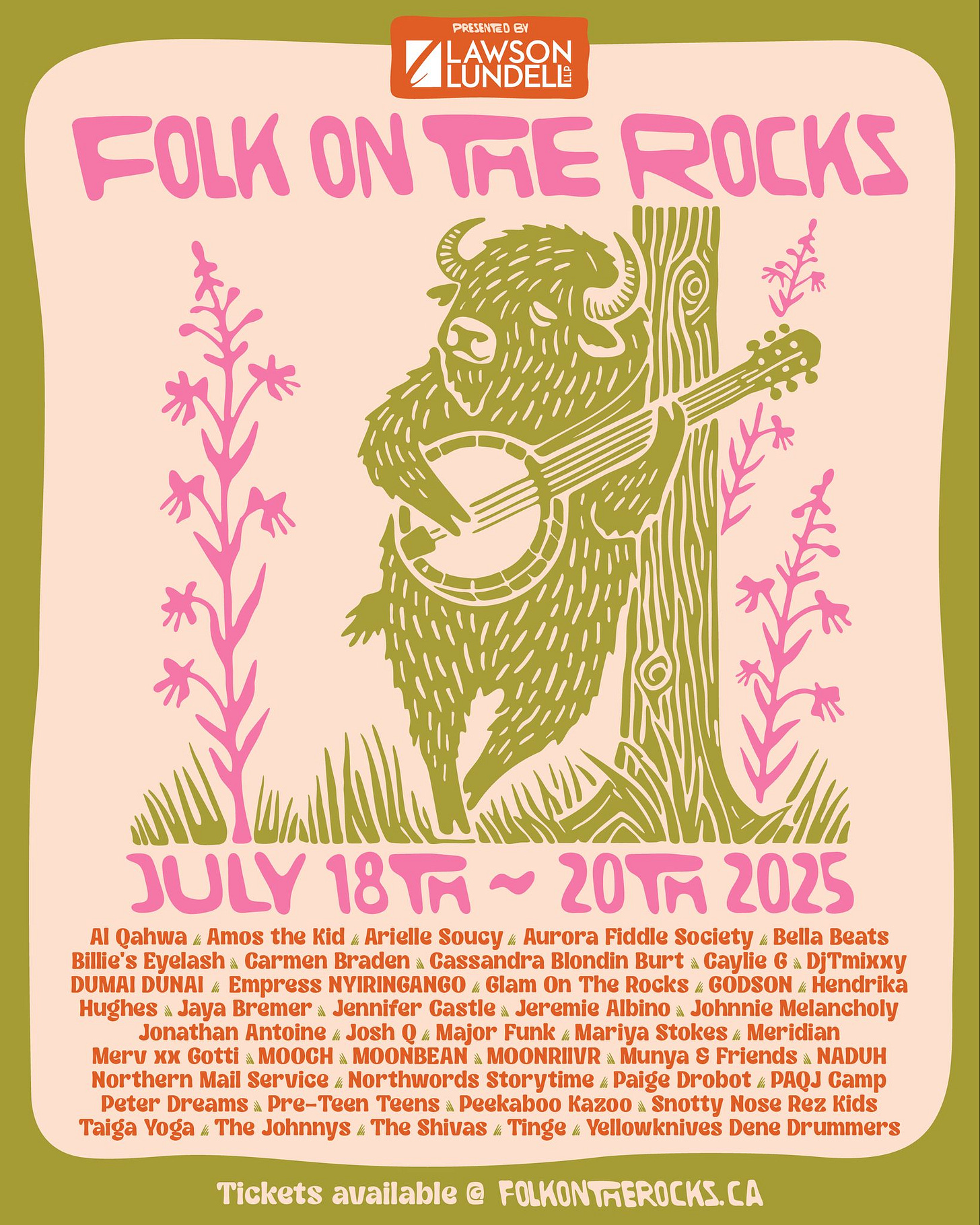 Folk on the Rocks 2025 Lineup Poster