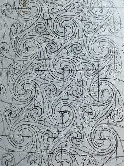 Intaglio and woodcut plate designs.