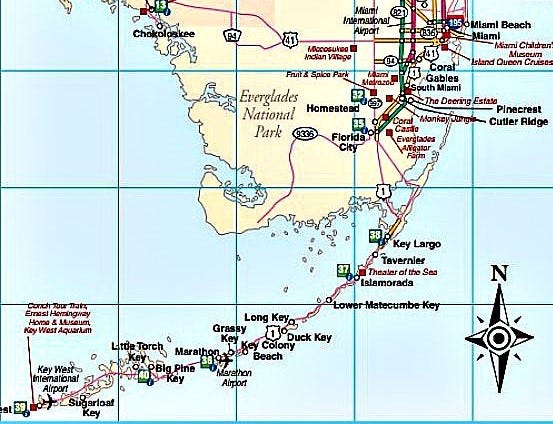 Map of the Florida Keys