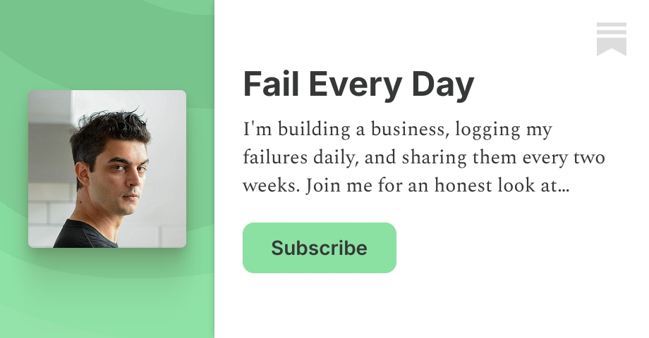Fail Every Day | Michael Sydney Moore | Substack