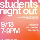 Join us at The Compass on September 13th for Students' Night Out!
