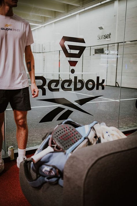 GLDN PNT x Reebok's new gear on display at Sunset Padel in Miami Beach