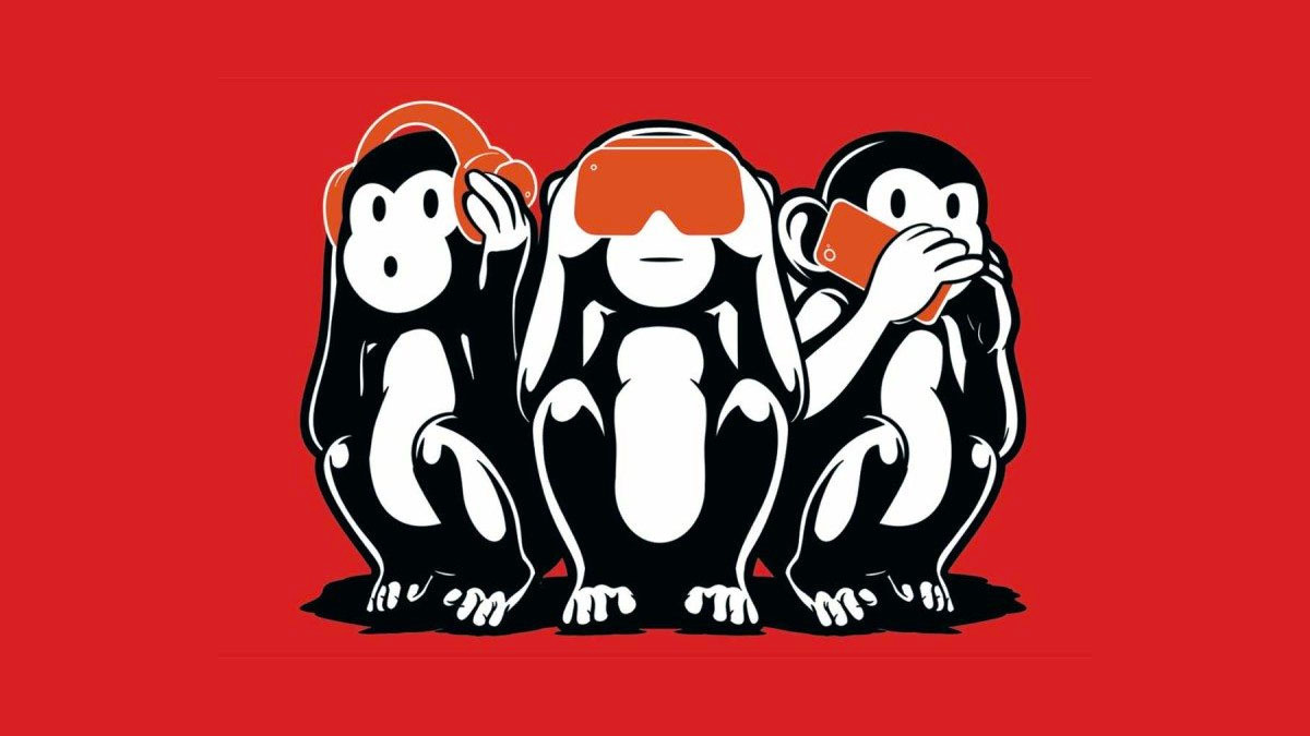three monkeys vector