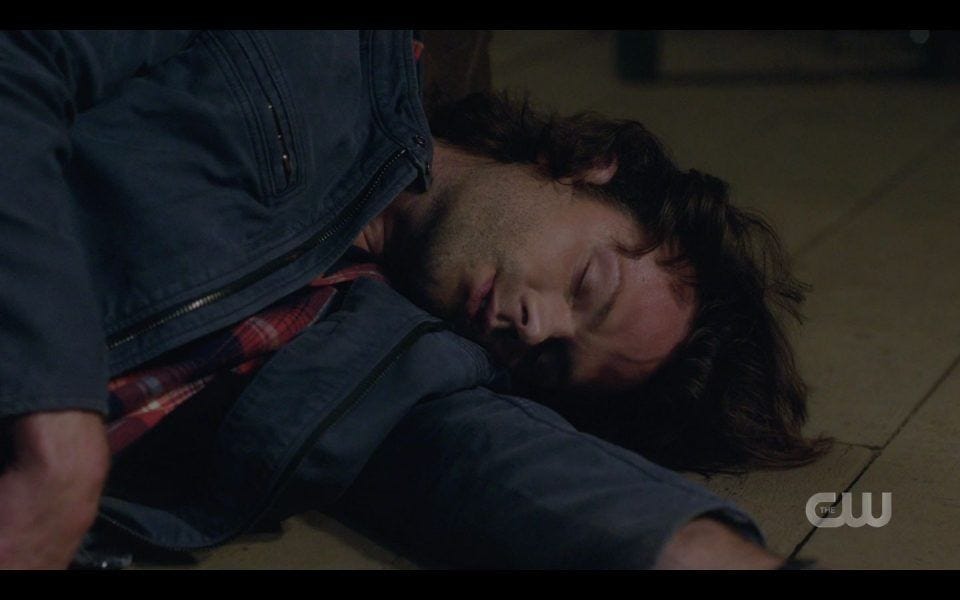 Sam Winchester knocked out after Lilith fight SPN 1505 Sam Winchester knocked out after Lilith fight SPN 1505