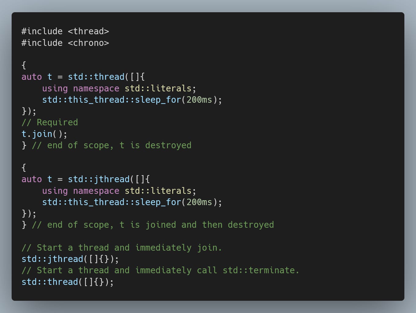 Daily bit(e) of C++ | std::jthread - by Šimon Tóth