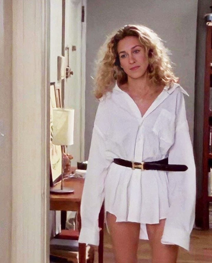 carrie bradshaw white shirt dress Do Your Clothes Fit? - by Lakyn Carlton