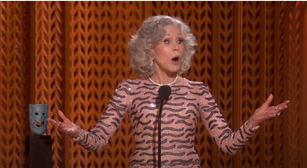 Jane Fonda Calls "To Resist" Trump During SAG-AFTRA Life Achievement Award Acceptance Speech