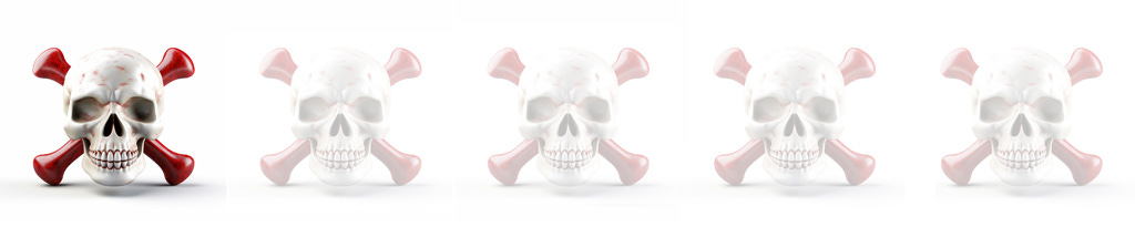 1 of 5 skulls