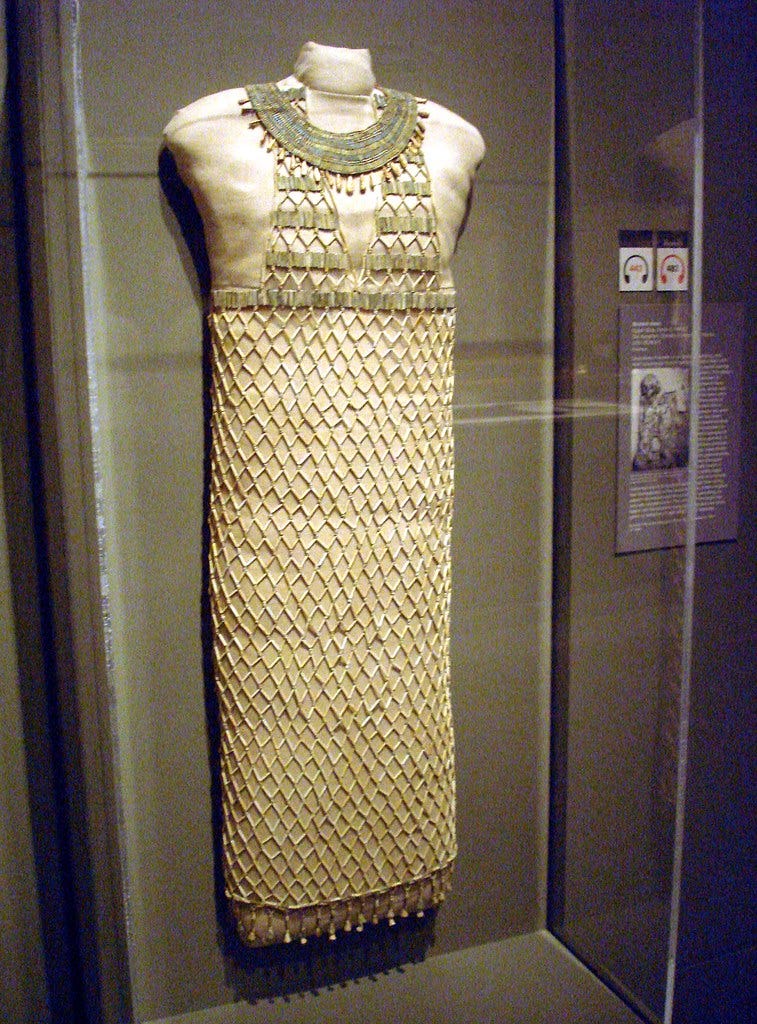 Building the New Museum of Fine Arts MFA beadwork beadnet dress egyptian Giza ancient beads Building the New Museum of Fine Arts MFA beadwork beadnet dress egyptian Giza ancient beads