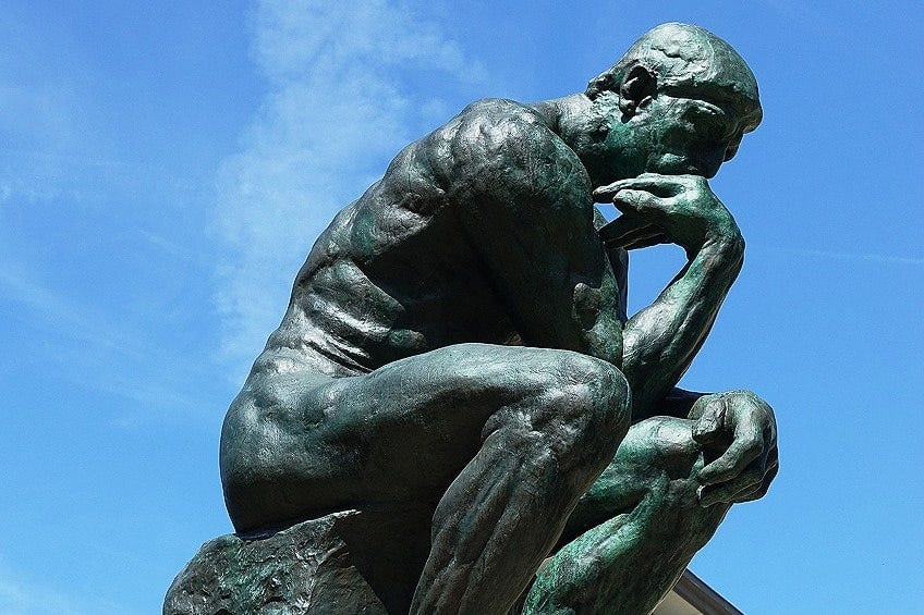 "The Thinker" Statue by Auguste Rodin - Dante Contemplating Hell "The Thinker" Statue by Auguste Rodin - Dante Contemplating Hell