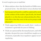 Thoughts on placebo and nocebo effects.