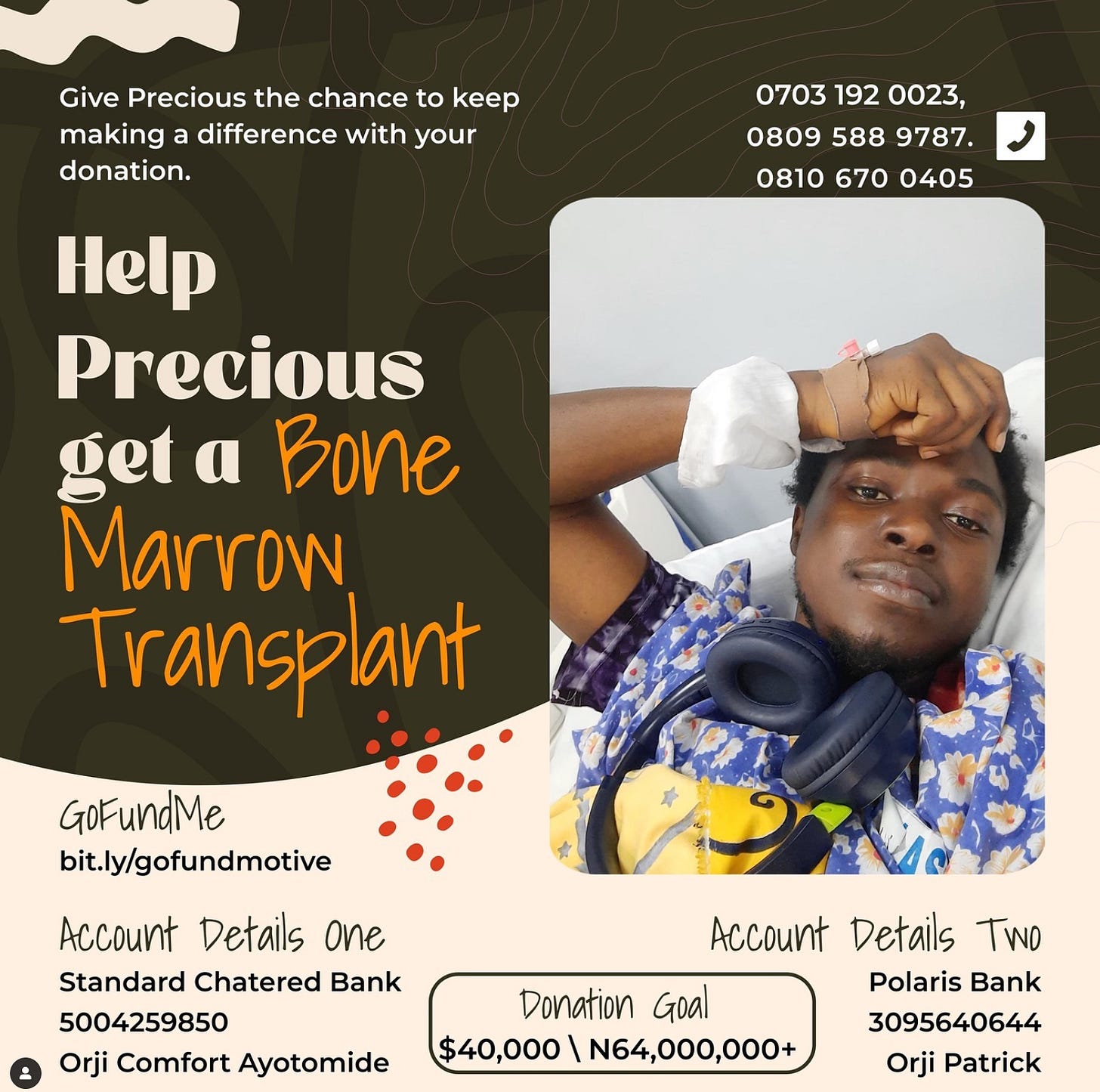 Bone marrow transplant for precious orji Bone marrow transplant for precious orji