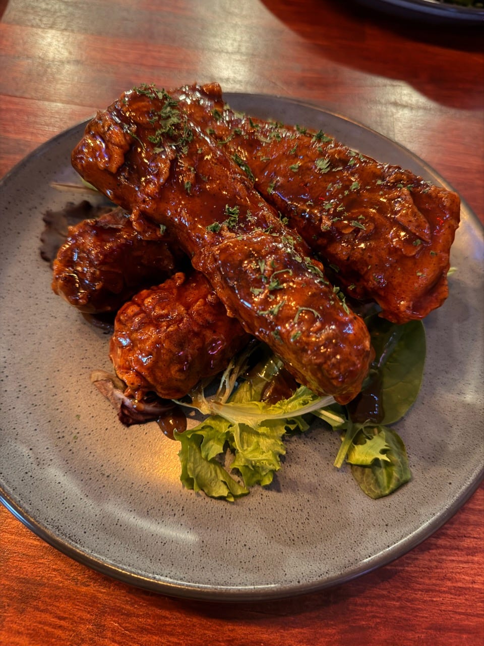 sticky ribs on a plate sticky ribs on a plate