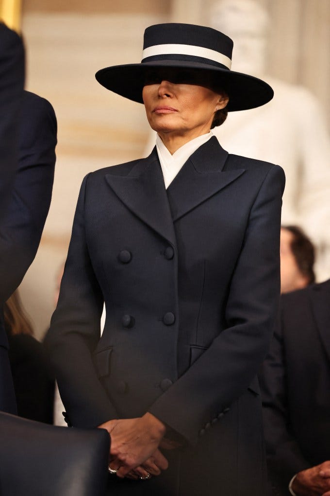 Melania Trump’s Inauguration Dress 2025 Pictures: Her Hat & Outfit ...