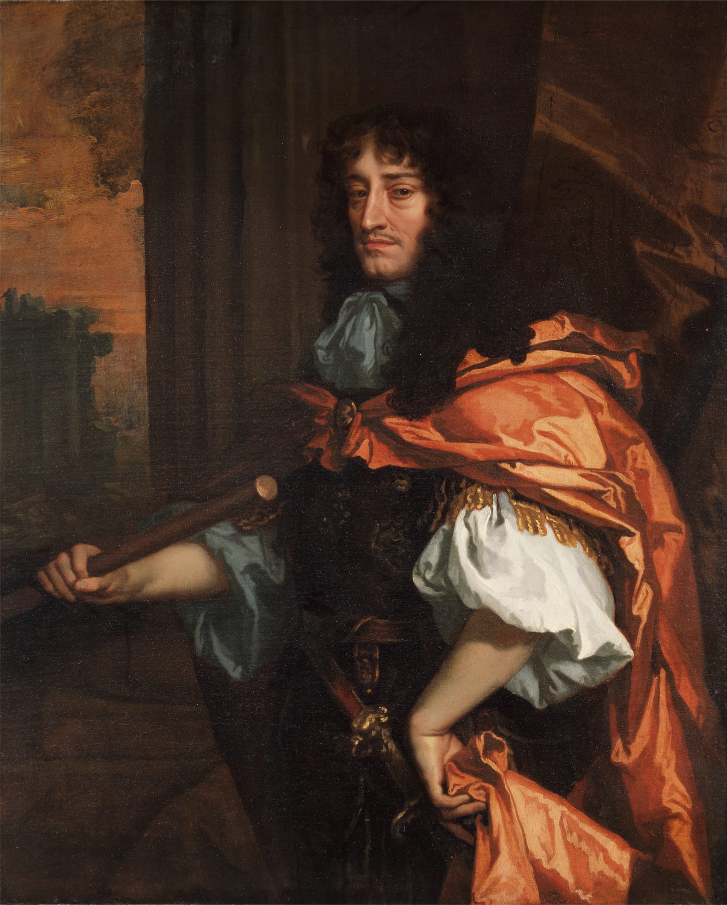 A painting by Peter Lely. Prince Rupert of the Rhein [undated, c.1667-71] Yale Center for British Art, Paul Mellon Collection.