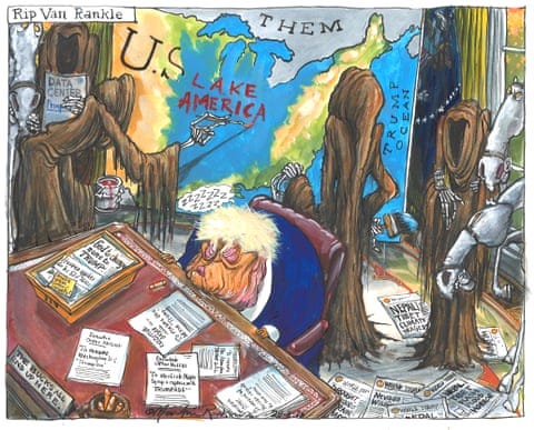 Martin Rowson on Trump and the consequences of climate crisis – cartoon