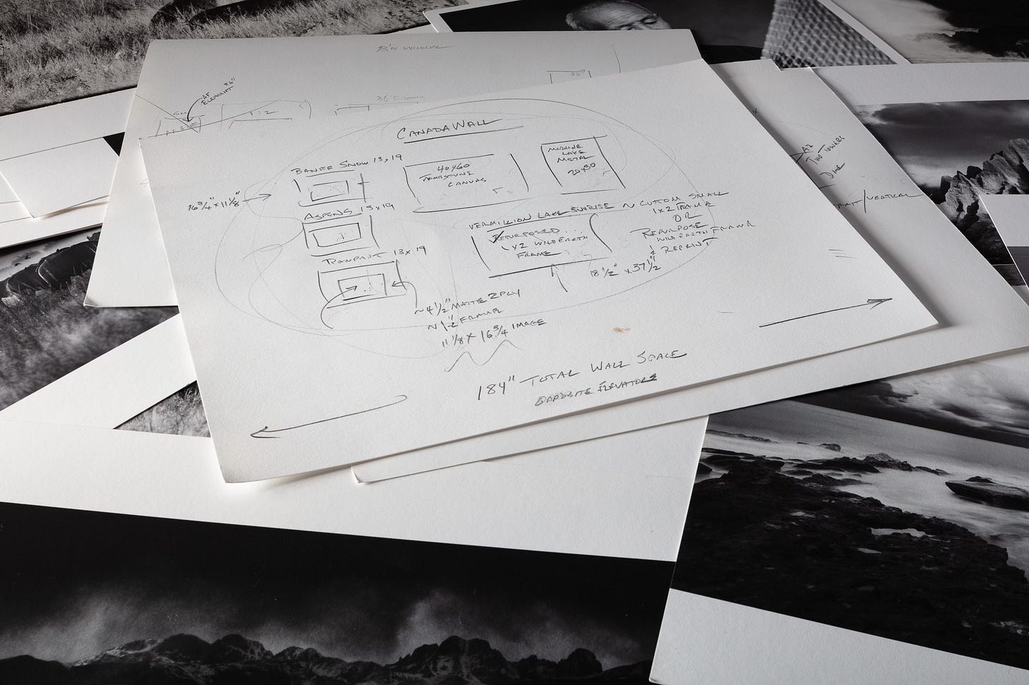 Pile of proof prints that we recycle in more ways than one.