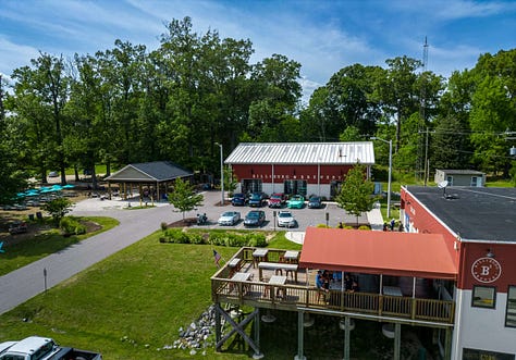 pictures of the James City County marine, a map locator and picture of Billsburg brewery