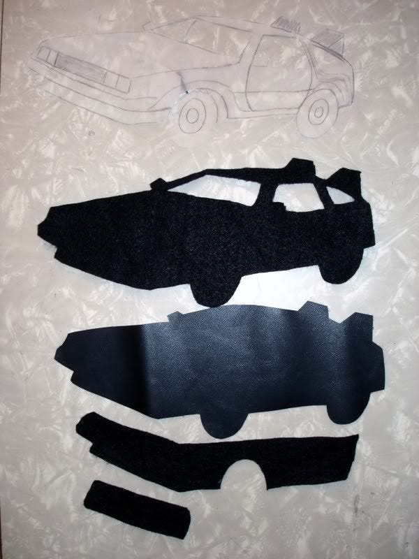 Felted Beaded Back to the Future DeLorean car pop art bead embroidery artist Felted Beaded Back to the Future DeLorean car pop art bead embroidery artist