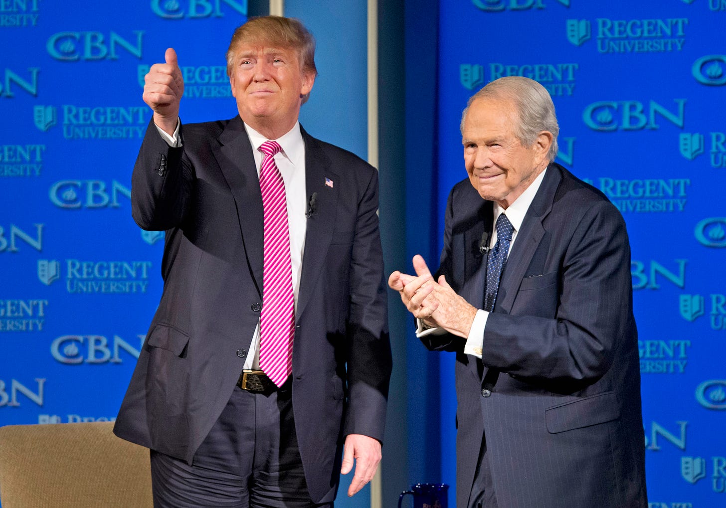 Donald Trump and Pat Robetson.