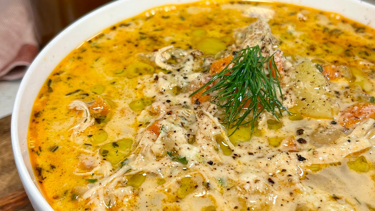 Creamy Chicken Noodle Soup with Potatoes - by Claire - bite club