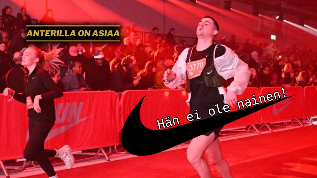 Nike kertoi verkkosivuillaan, että 10 kilometrin juoksukilpailu ”tarjoaa naisille mahdollisuuden testata rajojaan ja määritellä uudelleen, mikä on mahdollista”.