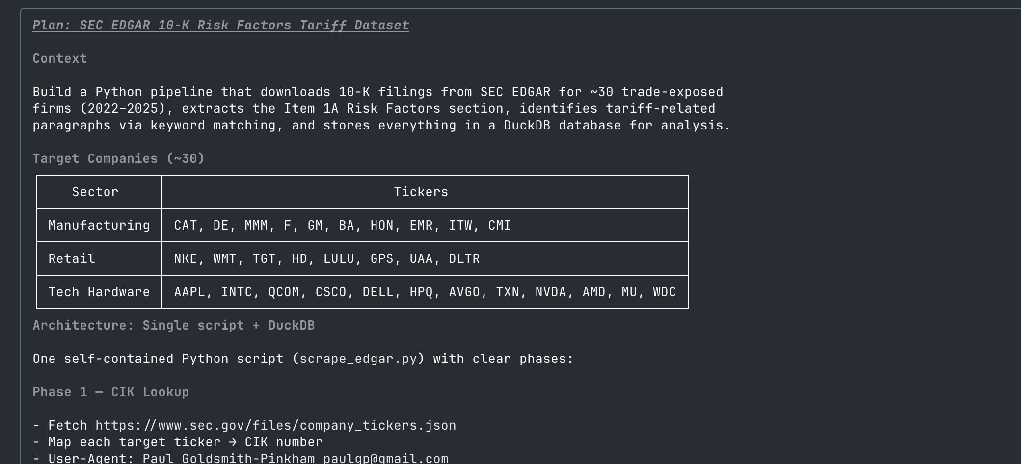 From EDGAR Filings to a Structured Database using Claude Code