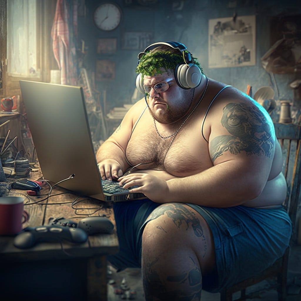 Fat boy gamer by Vilescythe94 on DeviantArt Fat boy gamer by Vilescythe94 on DeviantArt