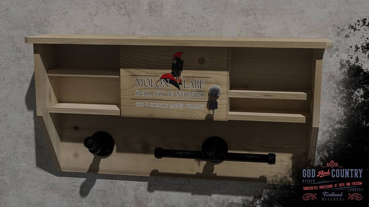 Creation of product design and visualization for upcoming Gear Rack product for God and Country Banner Company.