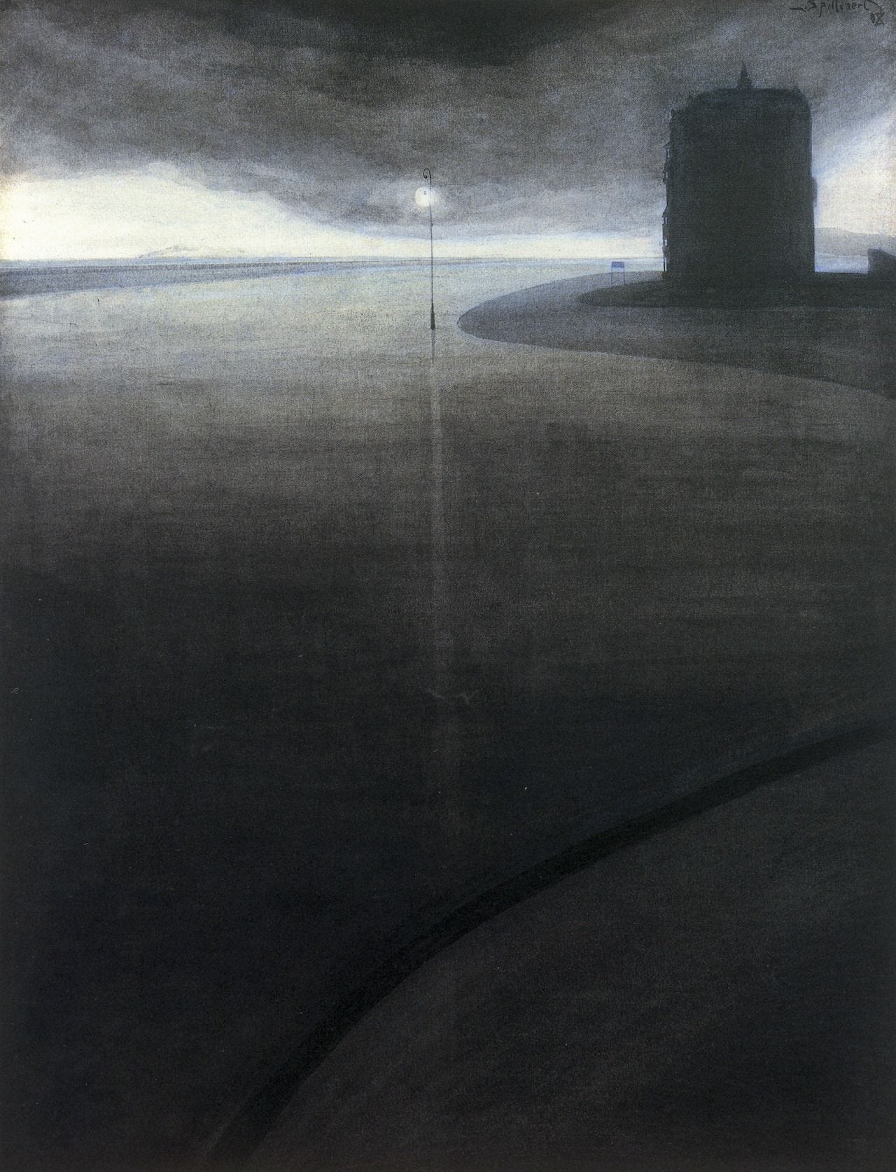 Léon Spilliaert. The Curve of the Explanade. 1928. | Art, Etching prints
