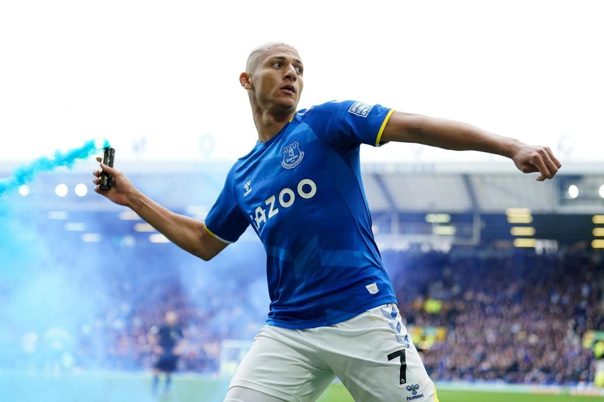Everton's Richarlison could face investigation after throwing smoke grenade | Darlington and Stockton Times Everton's Richarlison could face investigation after throwing smoke grenade | Darlington and Stockton Times