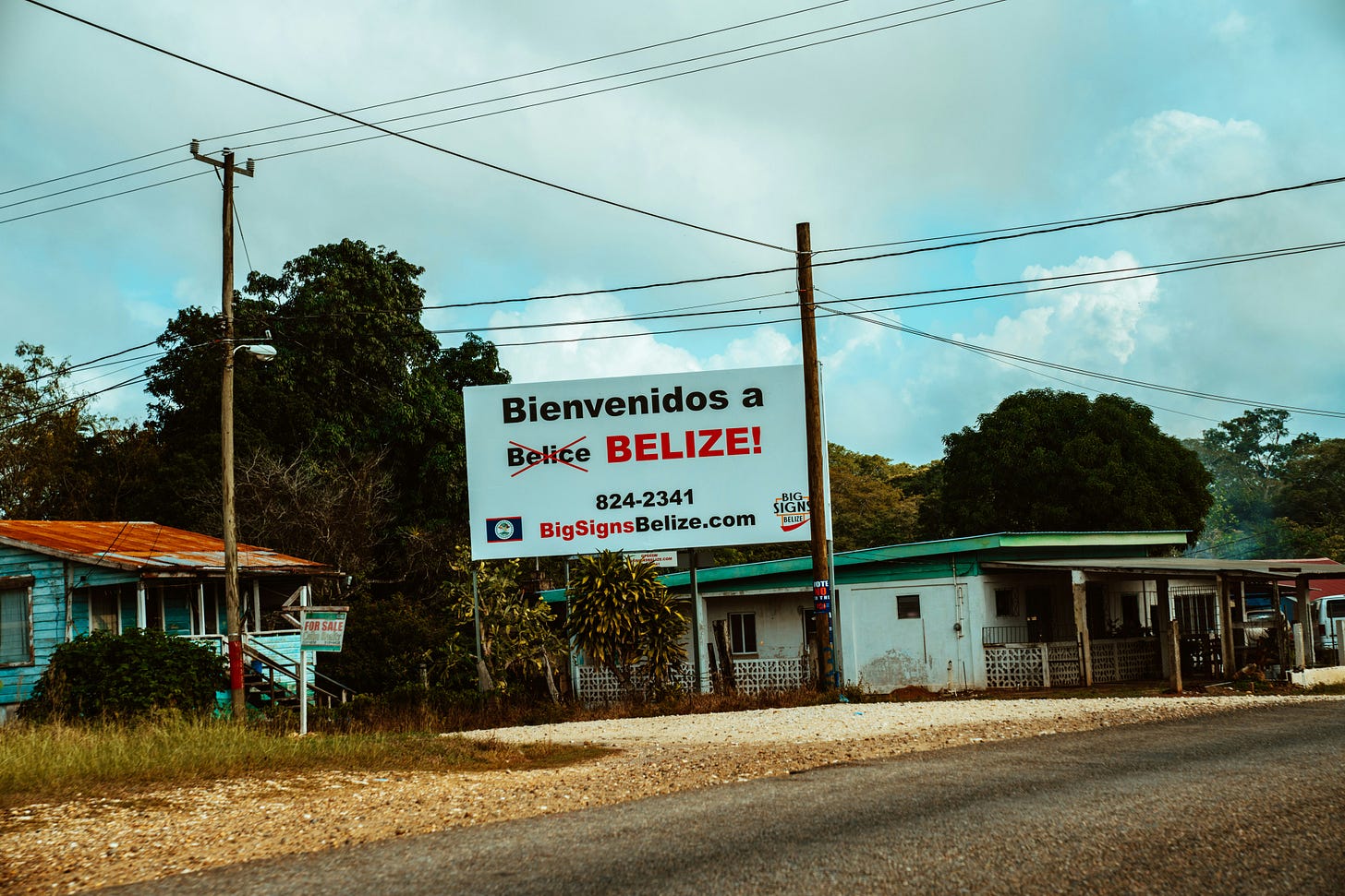 Belize billboard sign