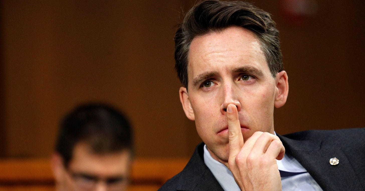 Josh Hawley book: the Republican's book about masculinity is here—and it's  every bit as unhinged as you'd think.
