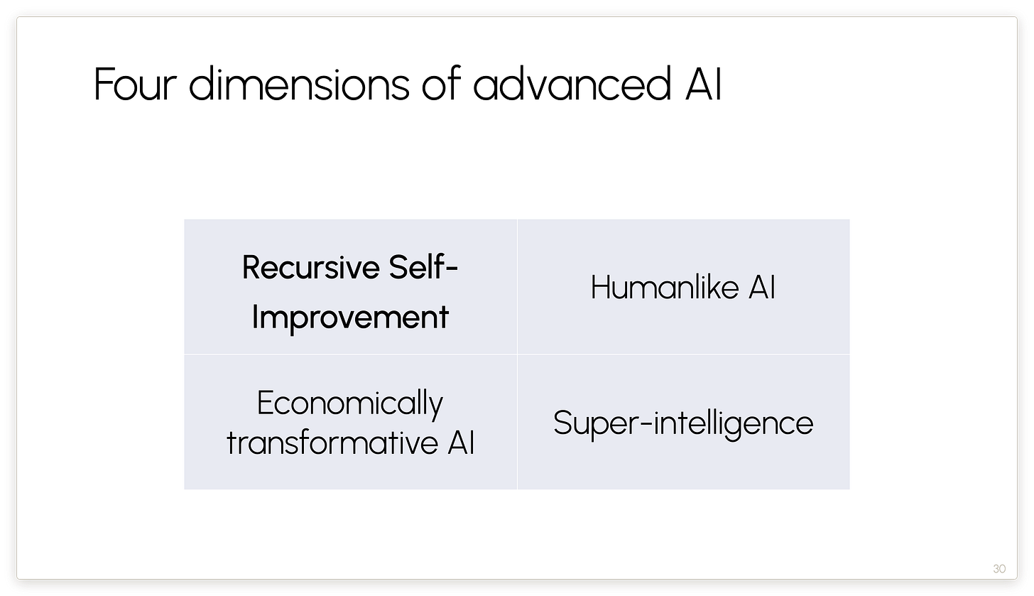 Four dimensions of advanced AI Four dimensions of advanced AI
