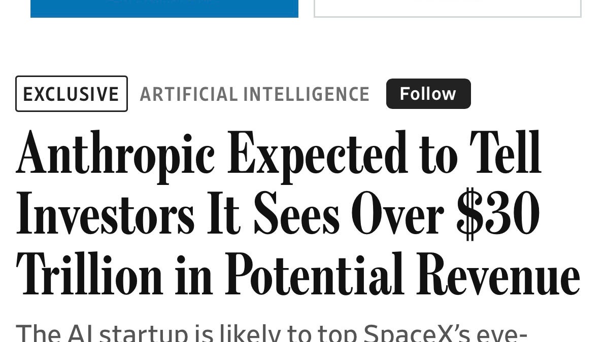Anthropic’s $30 trillion fantasy