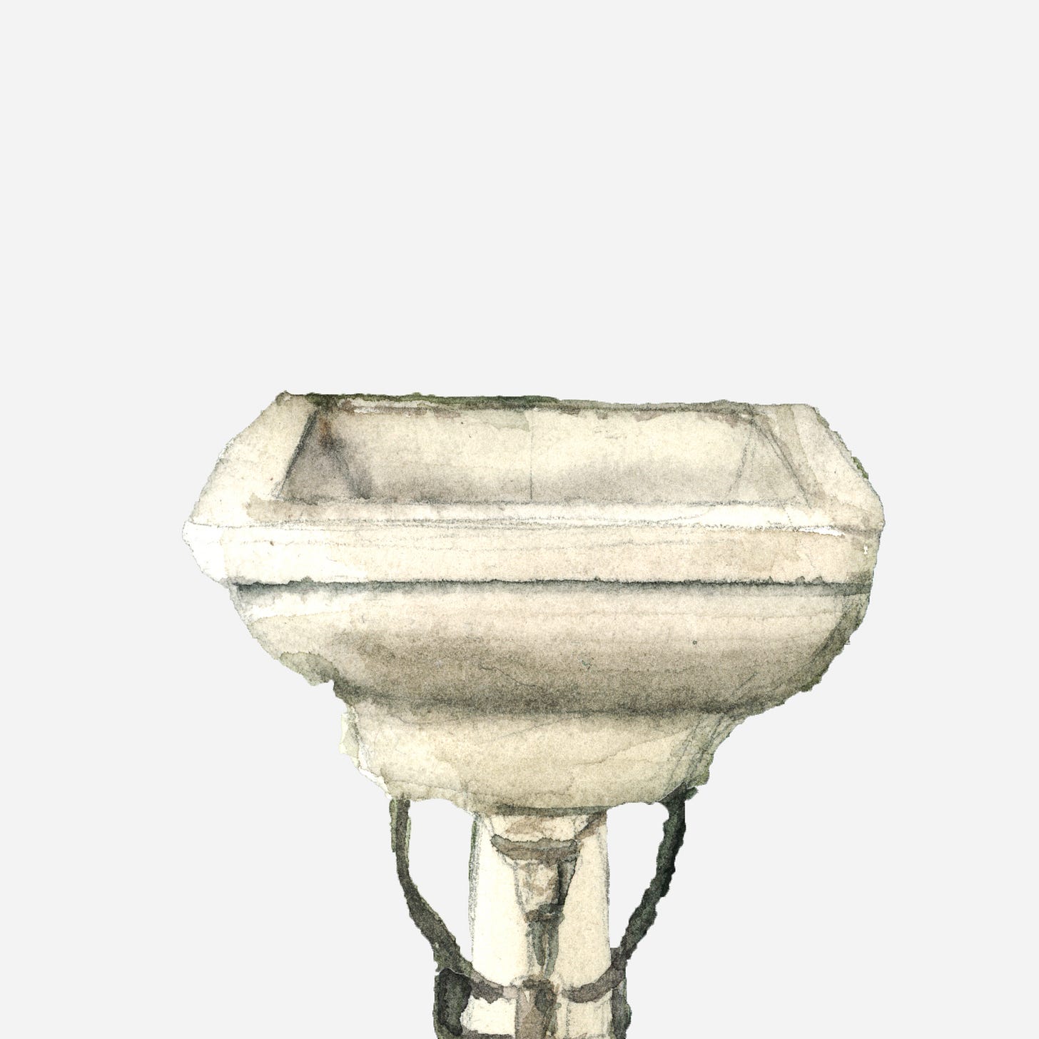 lavabo en acuarela