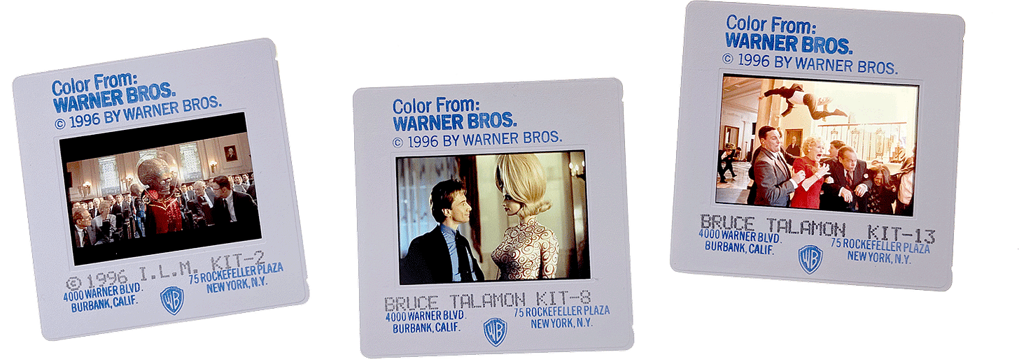 MARS ATTACKS! slides; courtesy of Warner Bros., photos by Bruce Talamon. MARS ATTACKS! slides; courtesy of Warner Bros., photos by Bruce Talamon.